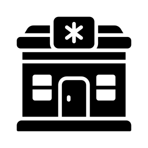 Pharmacy, Drugstore, Store, Shop, Building icon