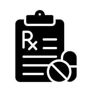 Prescription, Rx, Medicine, Report, Pharmaceuticals icon