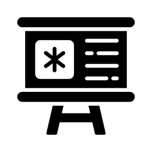 Presentation, Lecture, Class, Training, Board icon