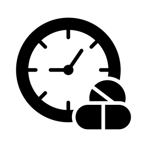Time, Dose, Drugs, Reminder, Medication icon
