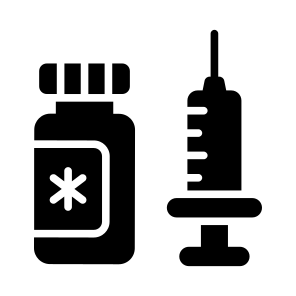 Vaccine, Dose, Injection, Medication, Syringe icon
