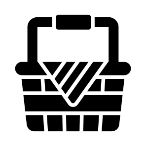 Basket, Carryall, Holdall, Handbasket, Picnic icon