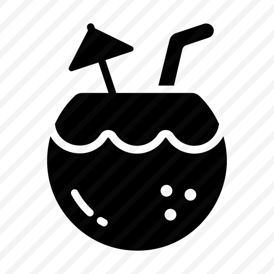 Coconut, Fruit, Drink, Beverage, Straw preview