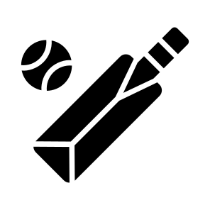 Cricket, Bat, Ball, Game, Sport icon