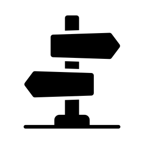 Directions, Signboard, Guidepost, Signpost, Signage icon