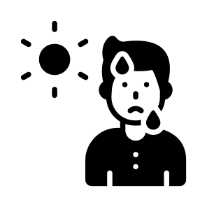 Heatstroke, Summer, Sweating, Heat, Warm icon