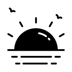 Sunset, Dusk, Solar, Sunshine, Sunlight icon