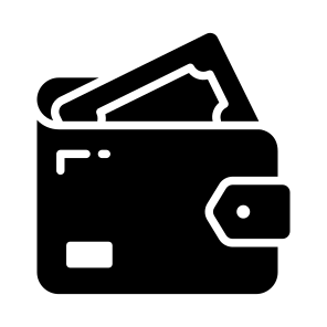 Wallet, Purse, Billfold, Notecase, Cardholder icon