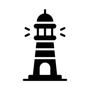 Watchtower, Lighthouse, Beacon, Light, Signal icon