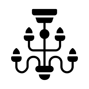 Chandelier, Hanging, Lamps, Lights, Decor icon