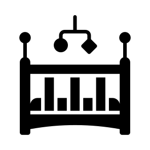 Cradle, Cot, Bed, Nursery, Furniture icon