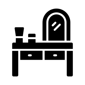 Desk, Table, Mirror, Reflection, Glass icon