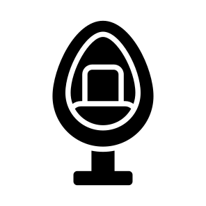 Egg, Oval, Chair, Seat, Sitting icon