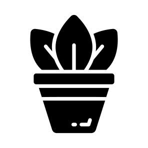 Potted, Plant, Houseplant, Gardening, Pot,,, icon
