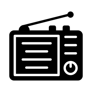 Radio, Broadcasting, Transmission, Device, Multimedia icon