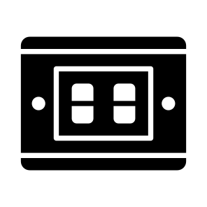 Switchboard, Switches, Outlet, Power, Board icon