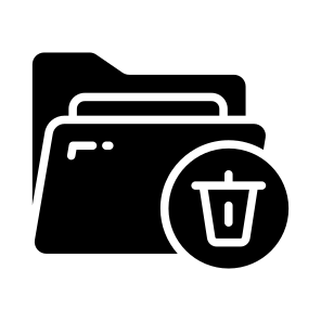 Delete, Remove, Erase, Bin, Folder icon