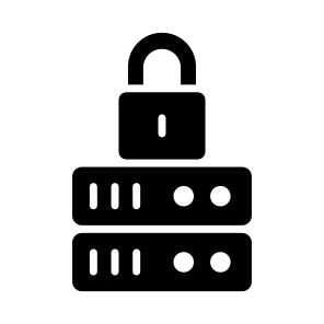 Encrypted, Server, Datacenter, Hosting, Privacy icon