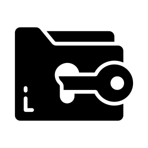 Folder, File, Access, Key, Privacy icon