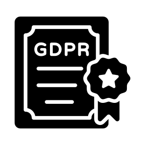 Gdpr Certificate, License, Permit, Diploma, Credential icon