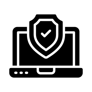 Laptop, System, Pc, Device, Shield icon