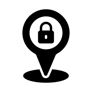 Location, Gps, Navigation, Lock, Privacy icon