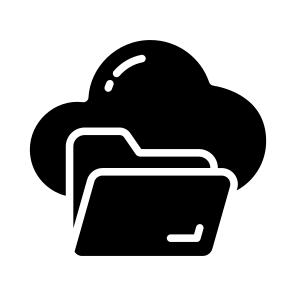 Data, Cloud, Folder, Online, Digital icon