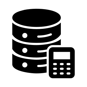 Data, Database, Db, Accounting, Calculator icon