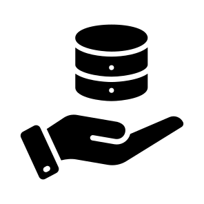 Data, Database, Db, Hand, Service icon
