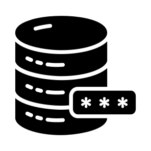 Data, Database, Db, Password, Encrypted icon