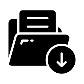Data, Download, Save, Export, Folder icon