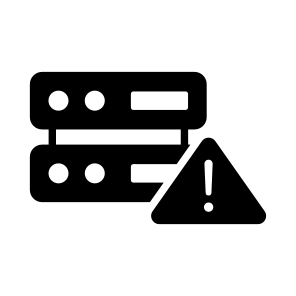 Data, Error, Server, Crash, Issue icon
