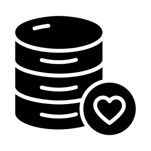 Data, Favourite, Db, Top, Heart icon