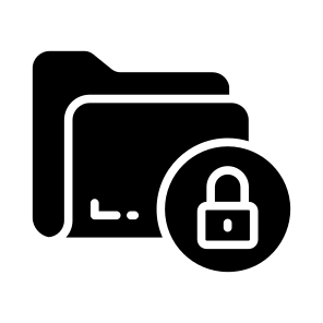Data, Secure, Folder, Locked, Private icon