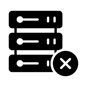 Data, Server, Datacenter, Issue, Error icon
