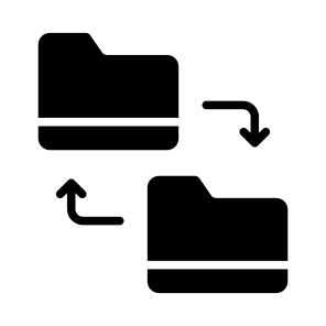 Folder, Exchange, Data, Sync, File icon