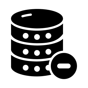 Remove, Database, Delete, Data, Storage icon