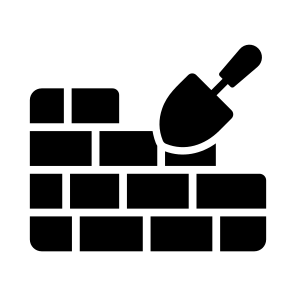 Bricklaying, Masonry, Bricks, Wall, Plastering icon