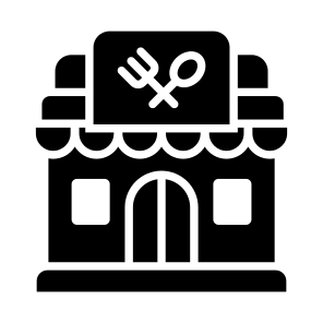 Cafe, Restaurant, Shop, Property, Estate icon