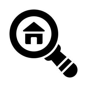 Find, Search, Magnifier, Home, House icon