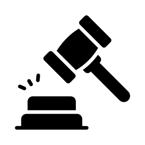 Gavel, Hammer, Court, Order, Law icon