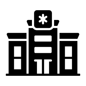 Hospital, Medical, Clinic, Property, Estate icon