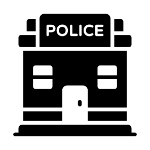 Police, Station, Entrance, Property, Estate icon