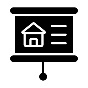 Presentation, Board, Home, House, Residence icon