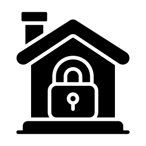 Secure, Lock, Home, House, Residence icon