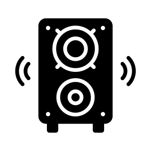 Audio, Speaker, Woofer, Sound, Device icon