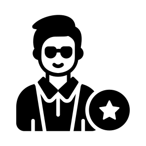 Celebrity, Vip, Actor, Guest, Person icon