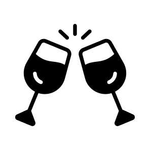 Cheers, Toast, Clinking, Drinks, Celebration icon