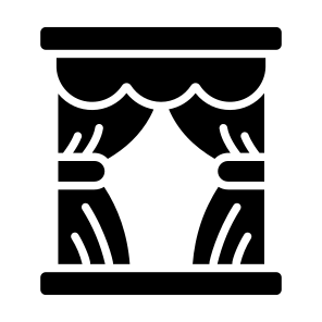 Curtains, Draps, Stage, Theatre, Fabric icon