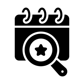 Event Checking, Event Check, Venue Check, Calendar, Scheduling icon